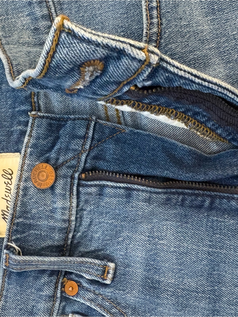Madewell Straight-Leg‎ Blue Denim Jeans - Picture 8 of 10